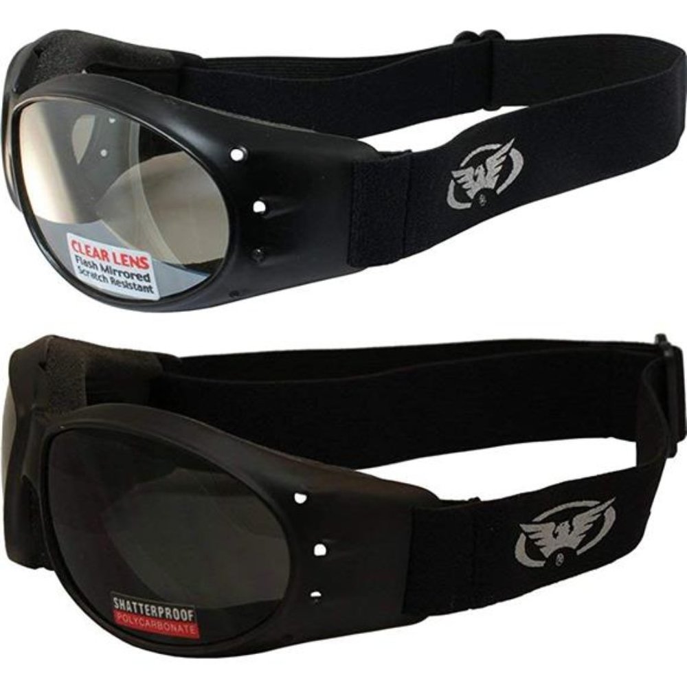 Red Baron Motorcycle Aviator Dirt Bike 2 Goggles For Day and Night Use